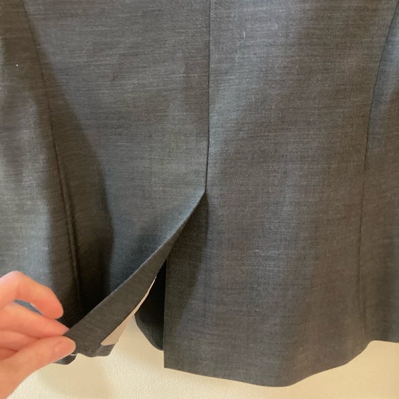 Ann Taylor Virgin Wool Blazer 4 Petite Gray - Picture 7 of 11
